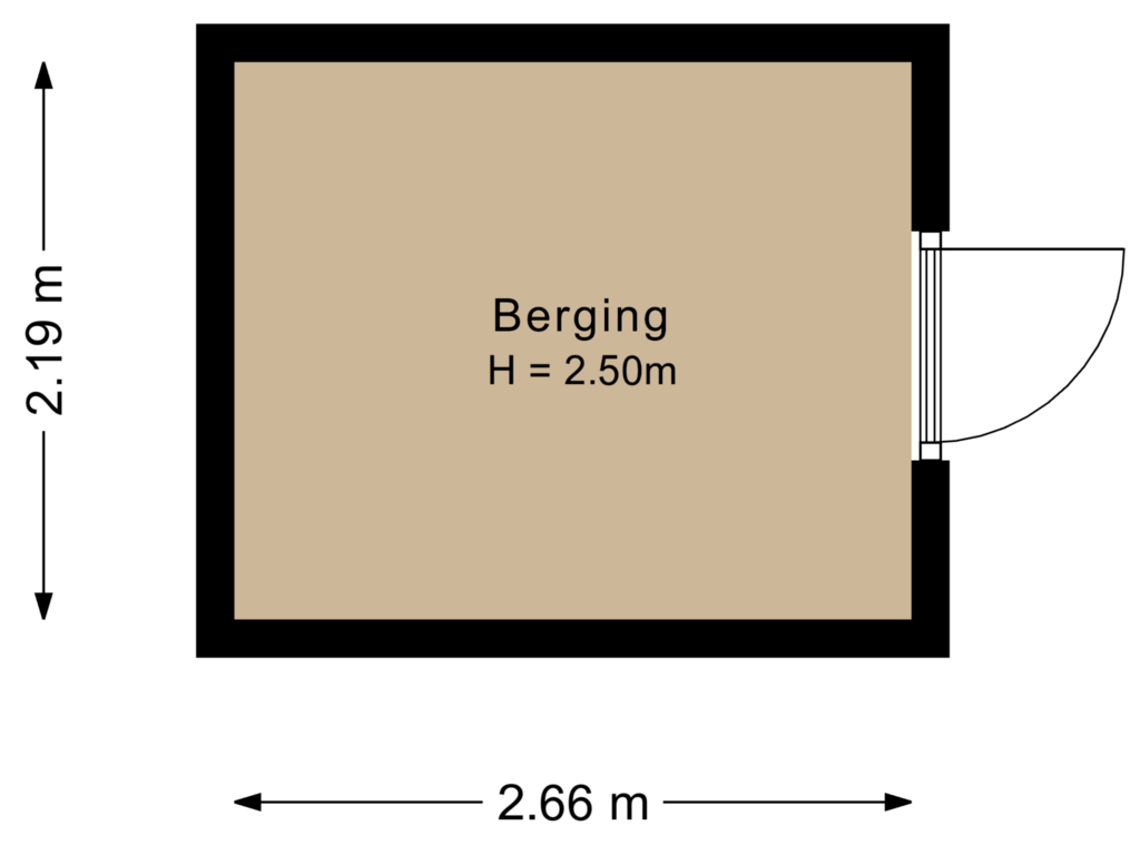 Bekijk plattegrond van Berging van Dettifossstraat 90