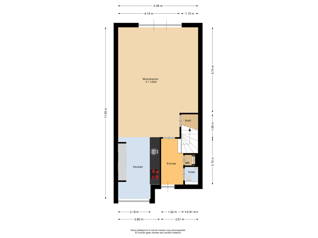 Bekijk plattegrond van Begane grond van Louisapolder 6