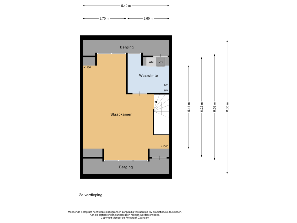 Bekijk plattegrond van 2e verdieping van Veldmuis 38