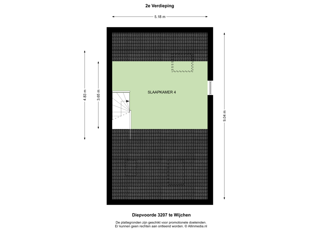 View floorplan of 2e Verdieping of Diepvoorde 3207