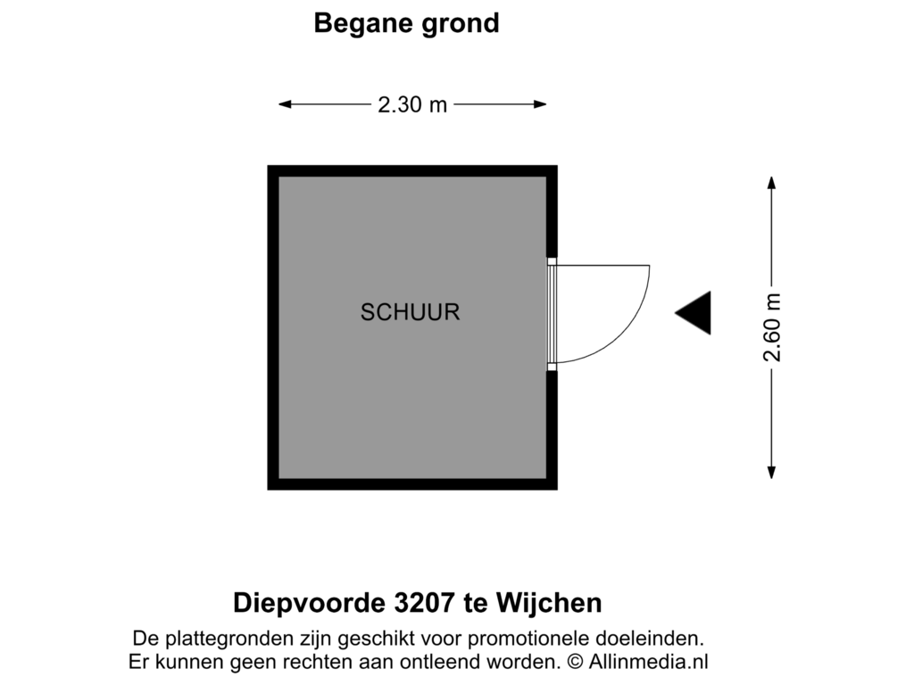 View floorplan of Begane grond -Schuur of Diepvoorde 3207