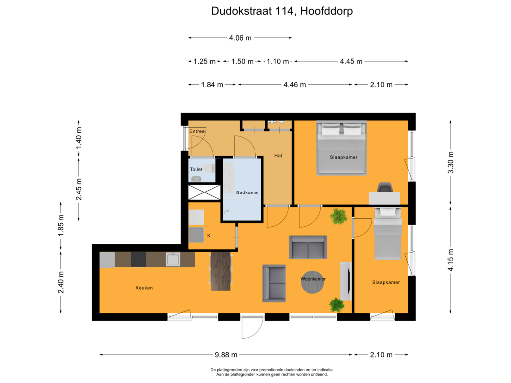 Bekijk plattegrond van verdieping van Dudokstraat 114