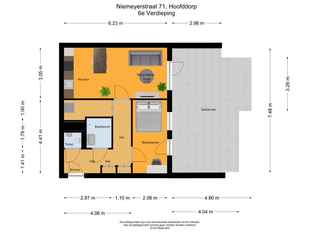 Bekijk plattegrond van First floor van Niemeyerstraat 71