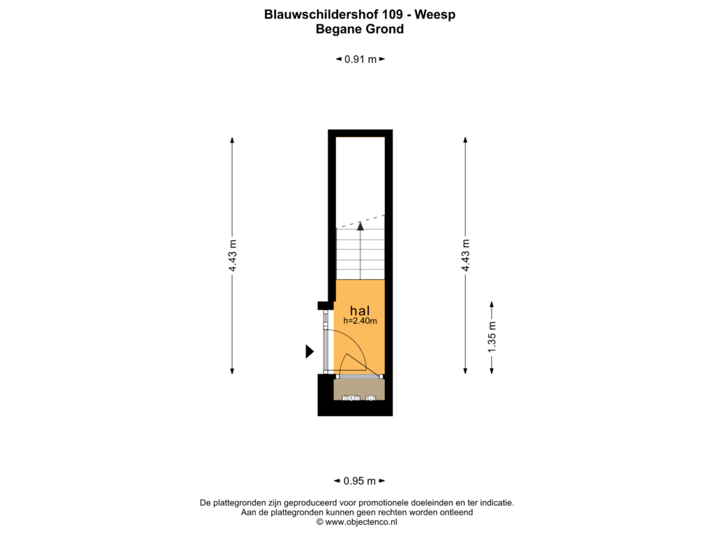 Bekijk plattegrond van BEGANE GROND van Blauwschildershof 109