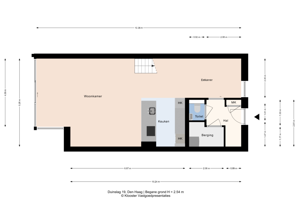 Bekijk plattegrond van Begane grond van Duinslag 19