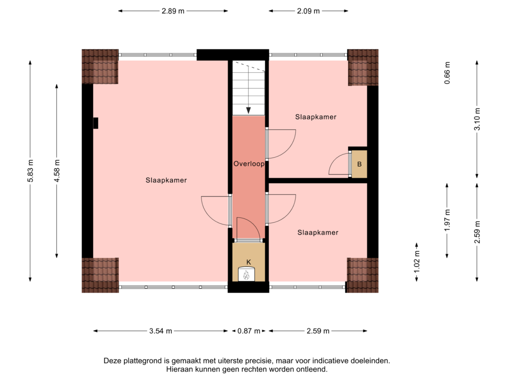 Bekijk plattegrond van 1e Verdieping van Schoolstraat 10