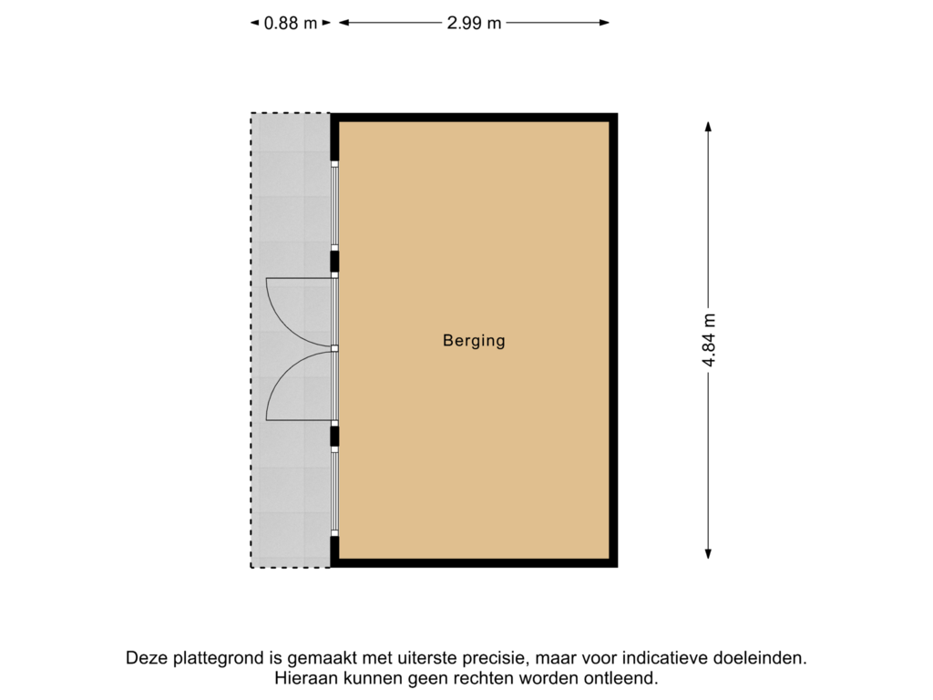 Bekijk plattegrond van Berging van Schoolstraat 10