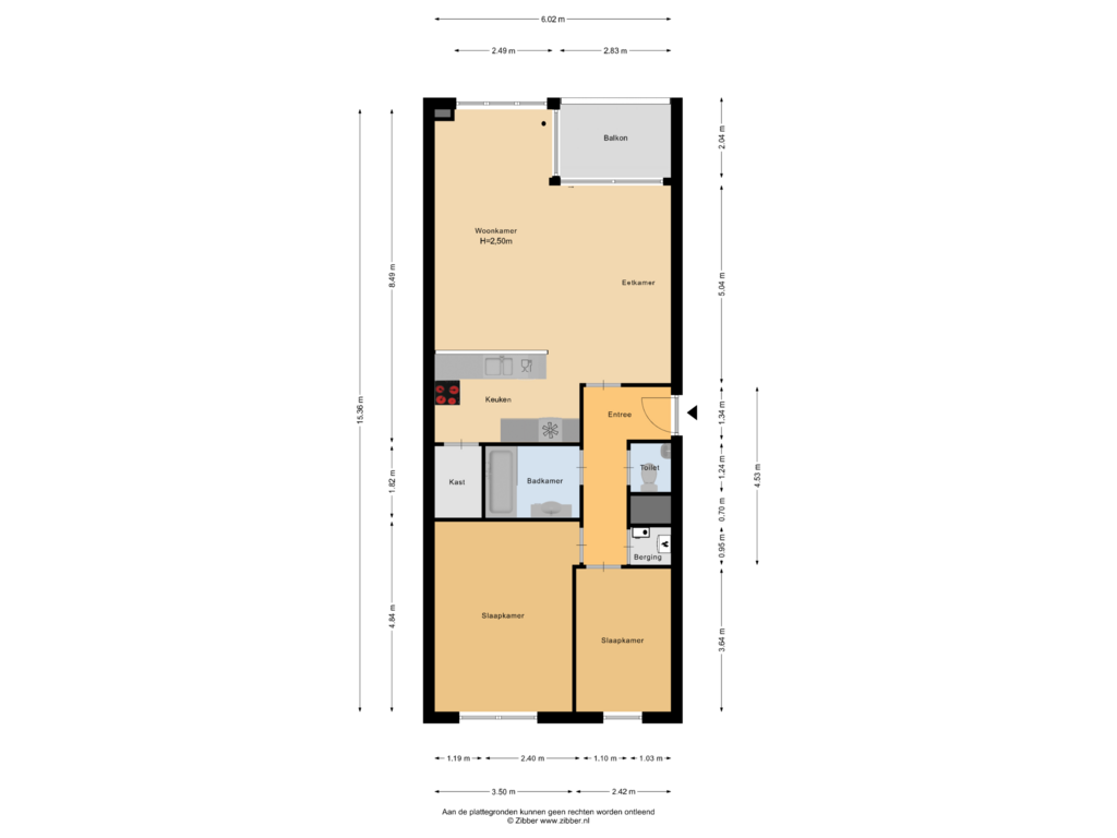 Bekijk plattegrond van Appartement van Onderwijsboulevard 170