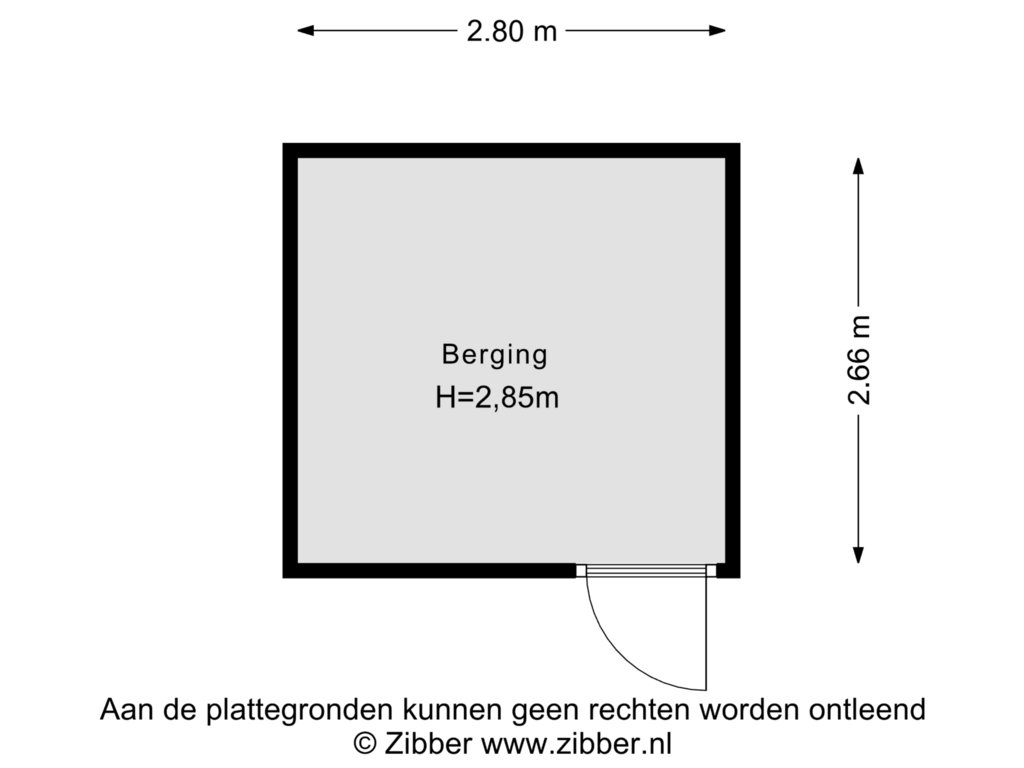 Bekijk plattegrond van Berging van Onderwijsboulevard 170