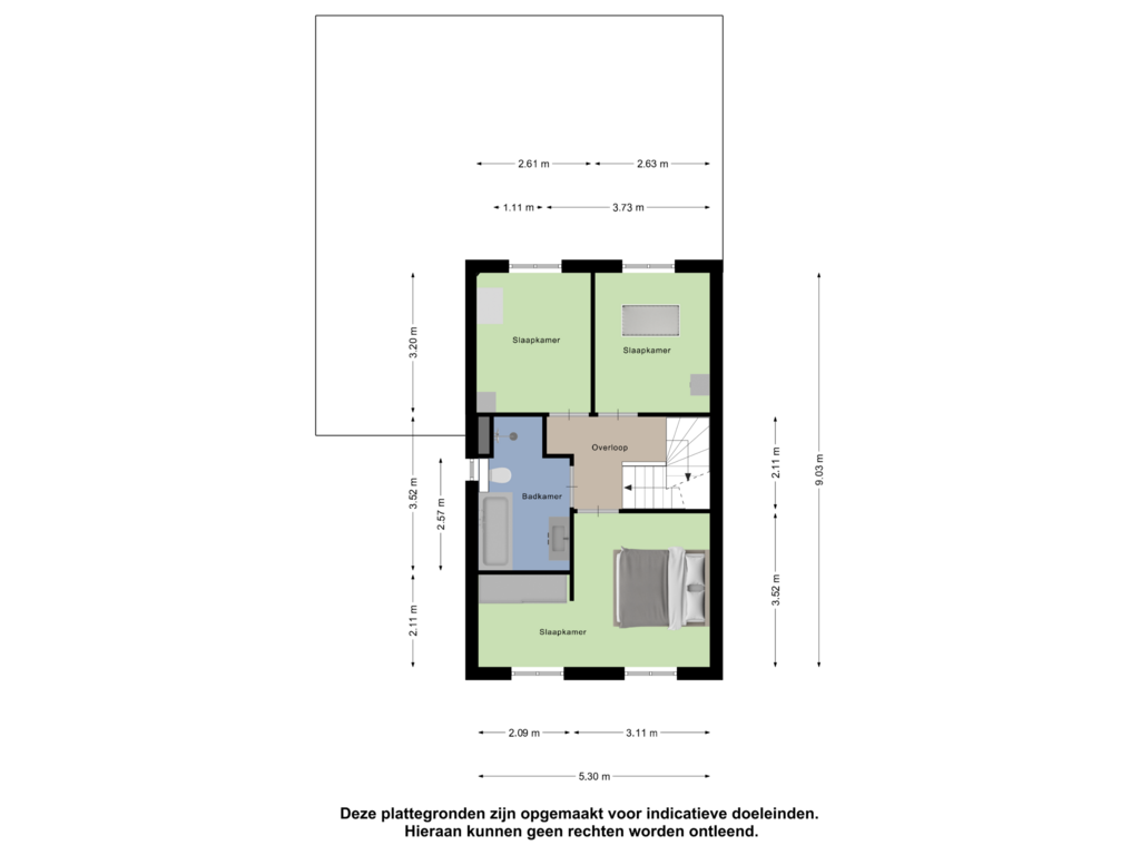 Bekijk plattegrond van Eerste Verdieping van Egel 11