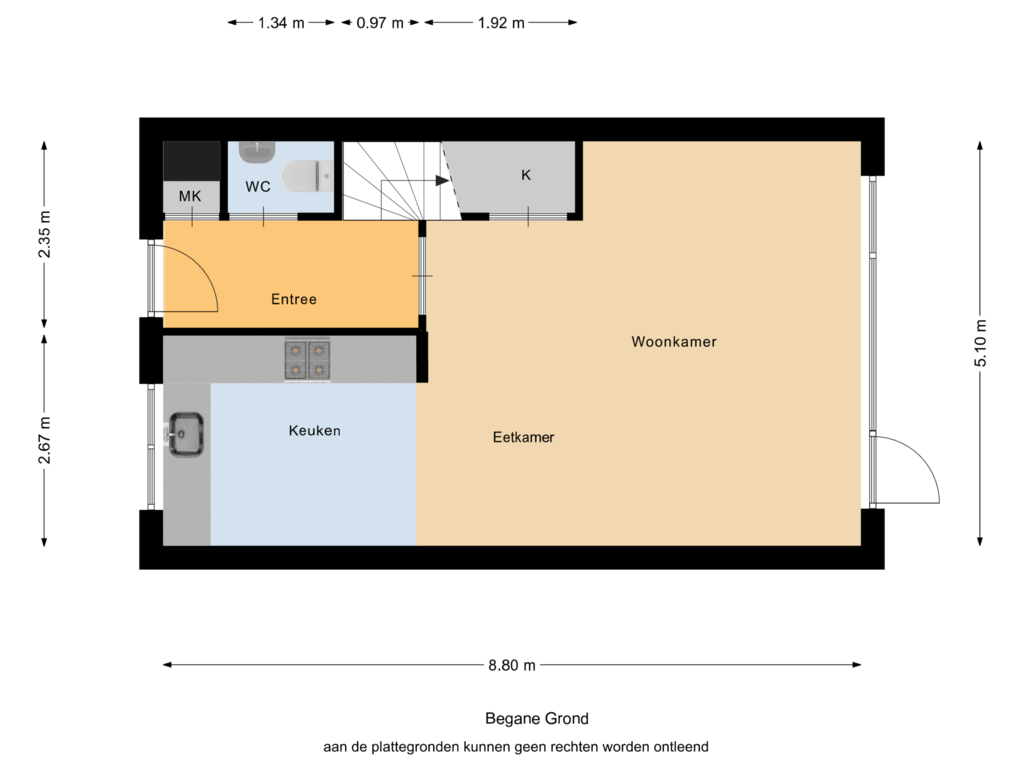 View floorplan of Begane Grond of Delderveenweg 27