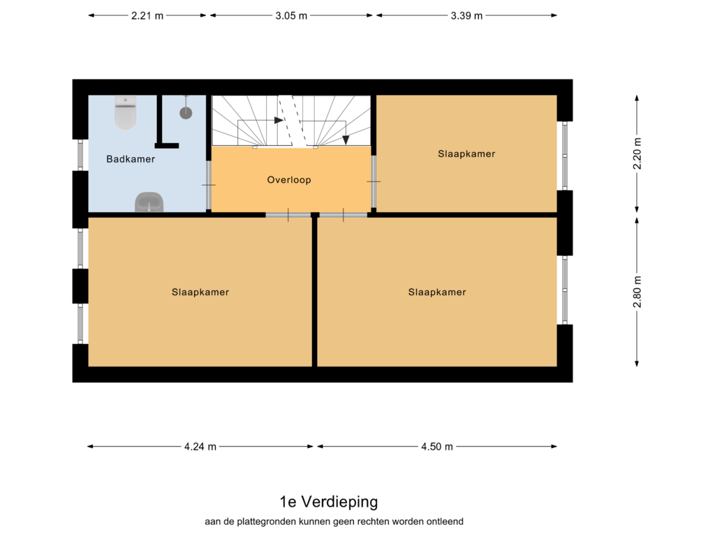 View floorplan of 1e Verdieping of Delderveenweg 27