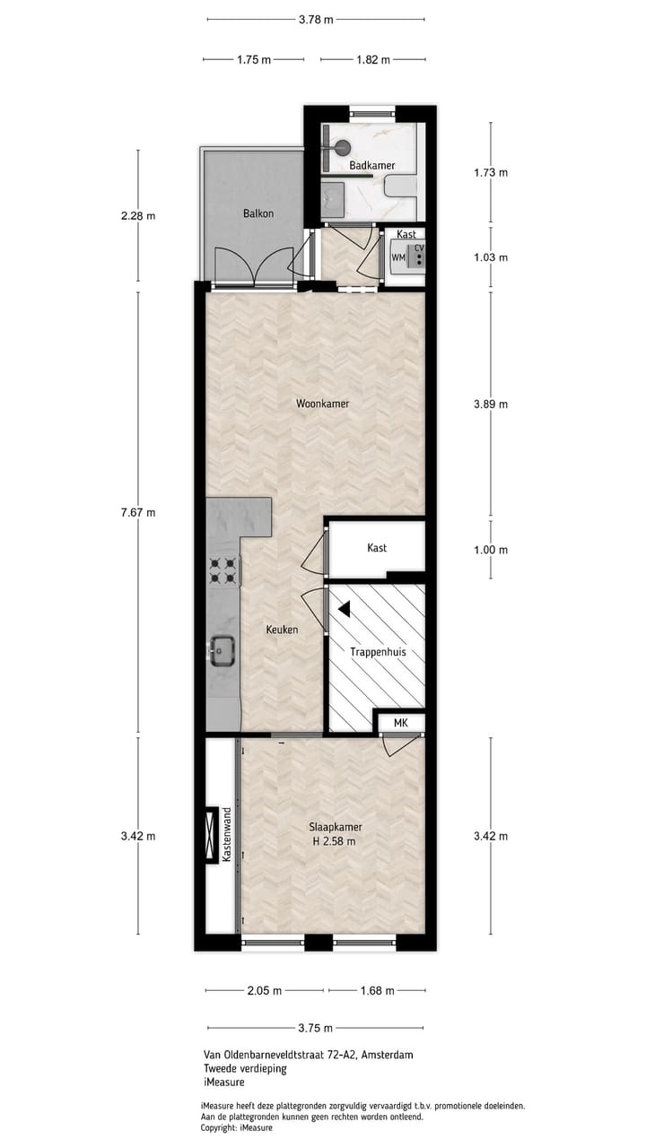 Foto 23 van Van Oldenbarneveldtstraat 72-A2