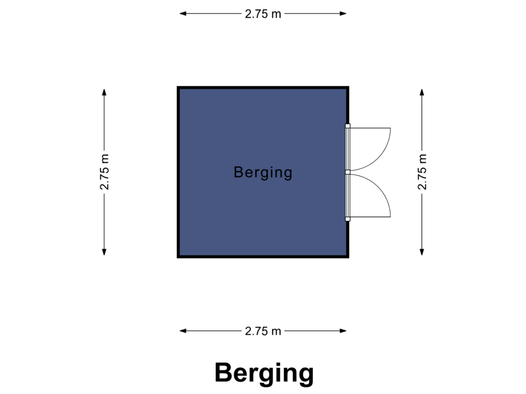 Bekijk plattegrond van Berging van Burgemeester Petersstr 5