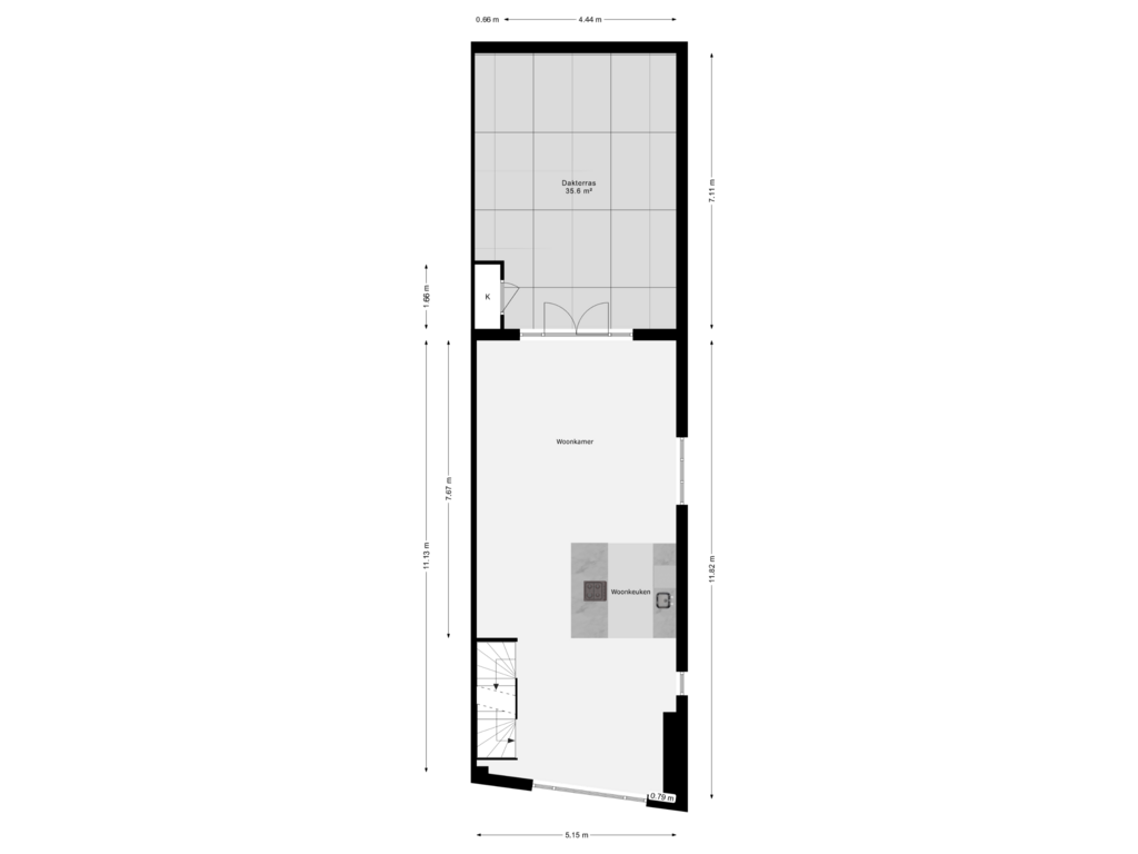 Bekijk plattegrond van 1e Verdieping van Gentastraat 46