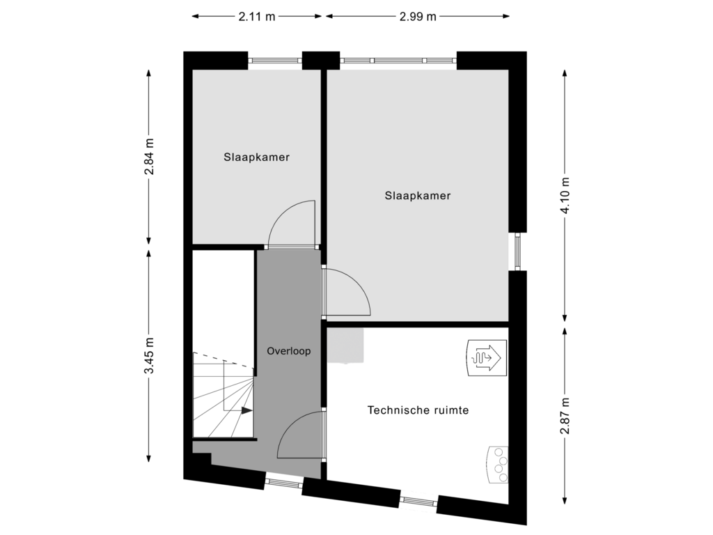 Bekijk plattegrond van 3e Verdieping van Gentastraat 46