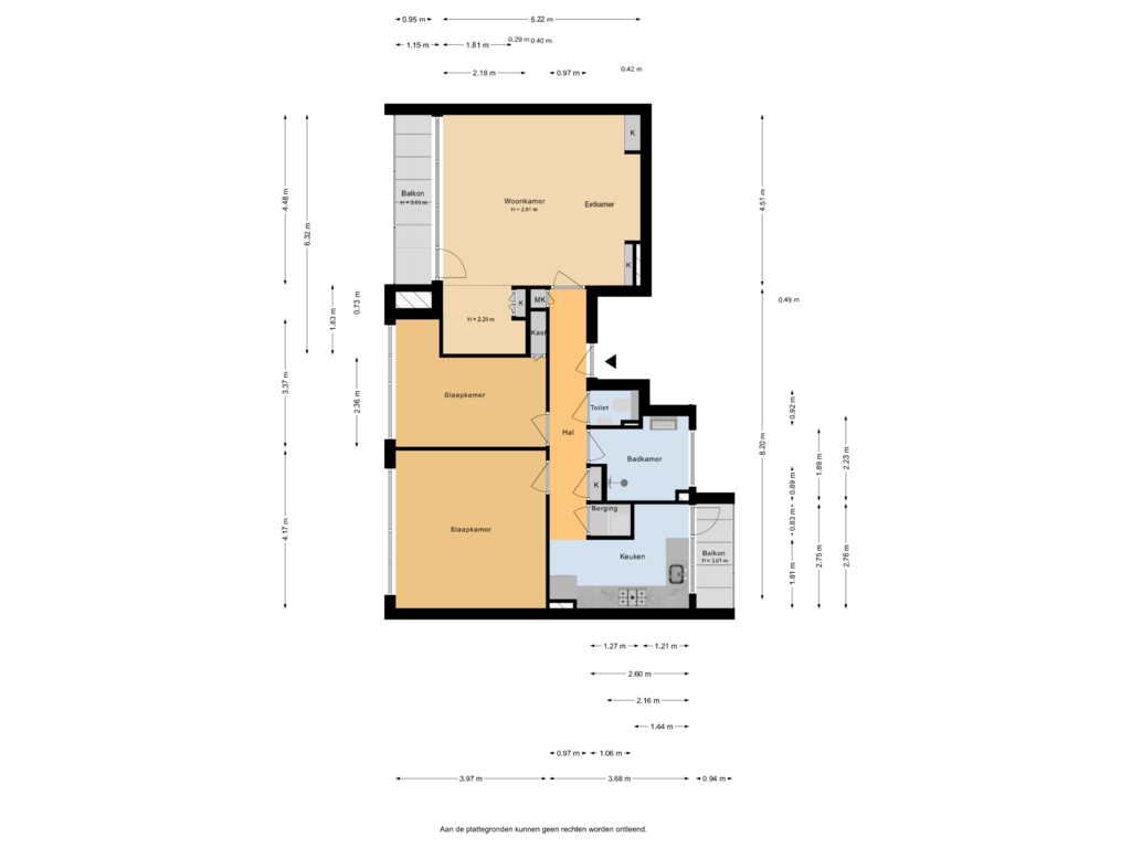 Bekijk plattegrond van Plattegrond van Rochussenstraat 137-C