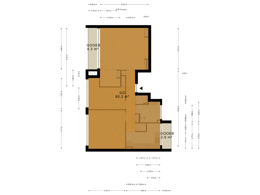 Bekijk plattegrond van Plattegrond (copy) van Rochussenstraat 137-C