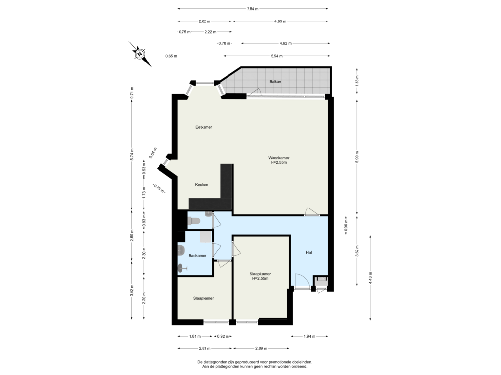 Bekijk plattegrond van Verdieping 2 van Scheepmakerskade 111