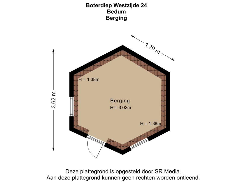 View floorplan of Berging of Boterdiep Wz 24