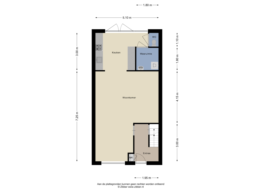 Bekijk plattegrond van Begane Grond van Veldstraat 12