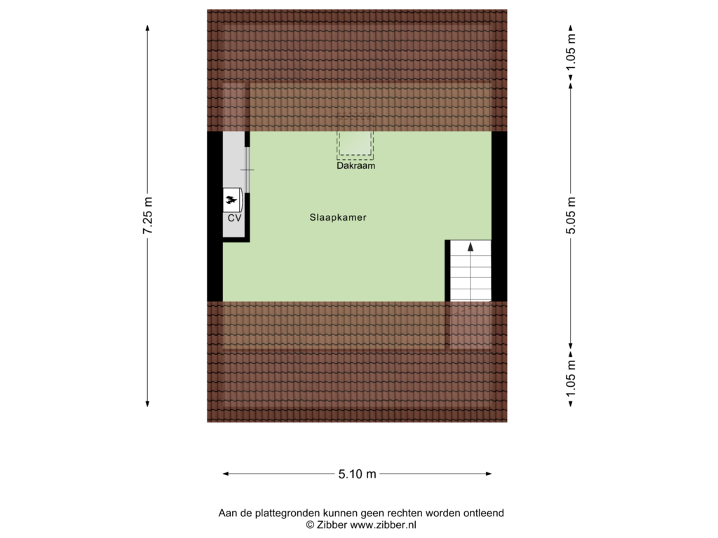 Bekijk plattegrond van Zolder van Veldstraat 12