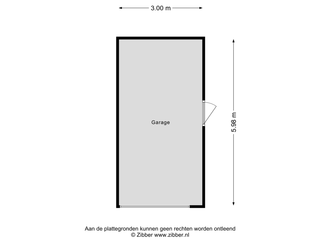 Bekijk plattegrond van Garage van Veldstraat 12