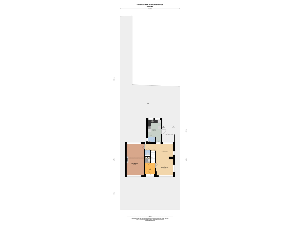 Bekijk plattegrond van PERCEEL van Bentinckstraat 8