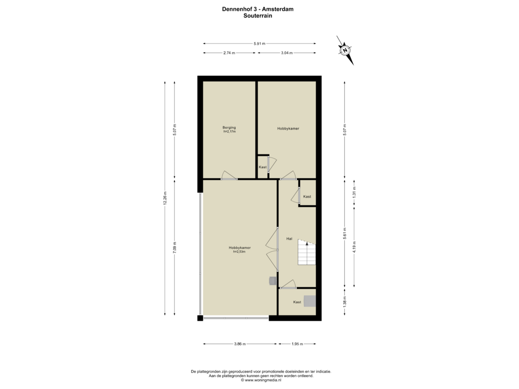 Bekijk plattegrond van Souterrain van Dennenhof 3