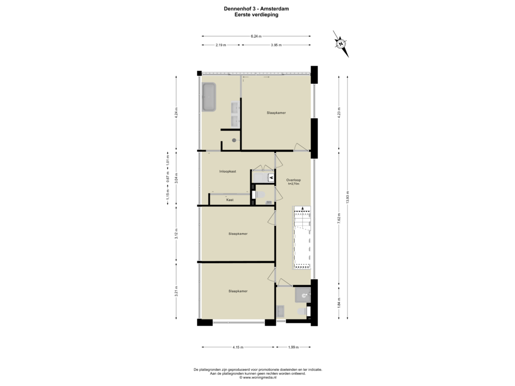 Bekijk plattegrond van Eerste verdieping van Dennenhof 3