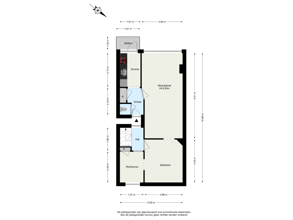 Bekijk plattegrond van 2e Verdieping van Bergpolderstraat 54-A02