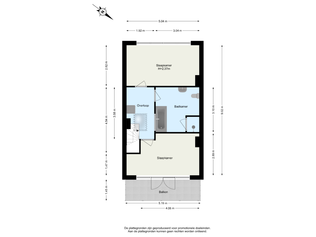 Bekijk plattegrond van 3e Verdieping van Bergpolderstraat 54-A02