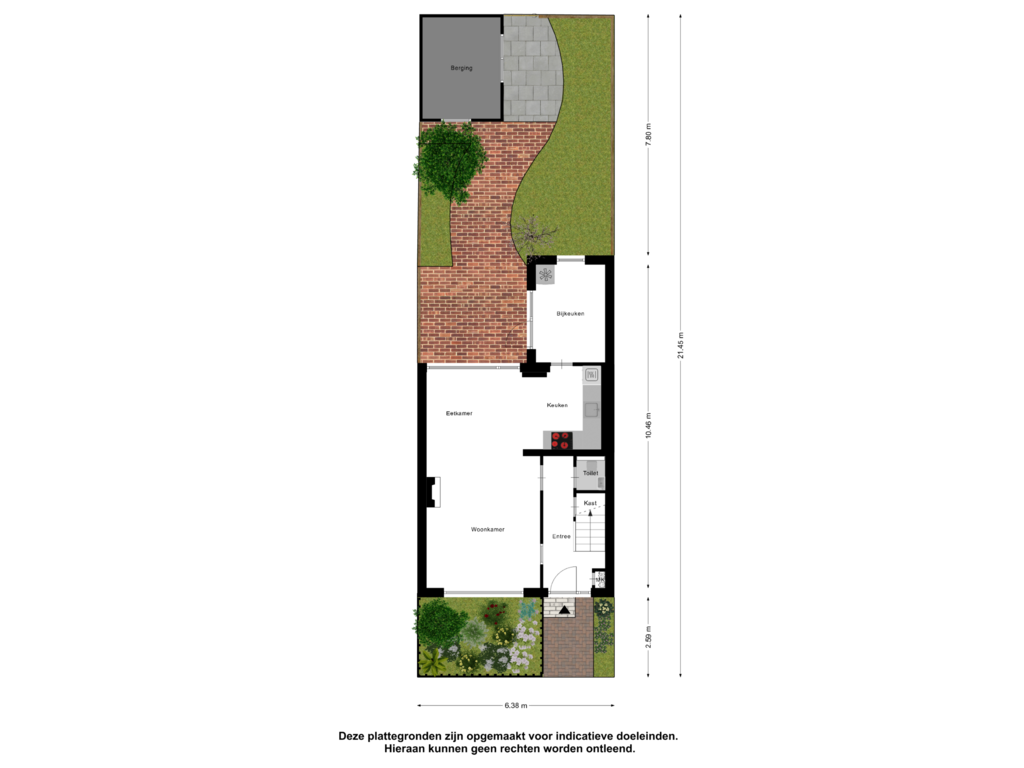 Bekijk plattegrond van Begane Grond Tuin van Alexander Verhuellstraat 113