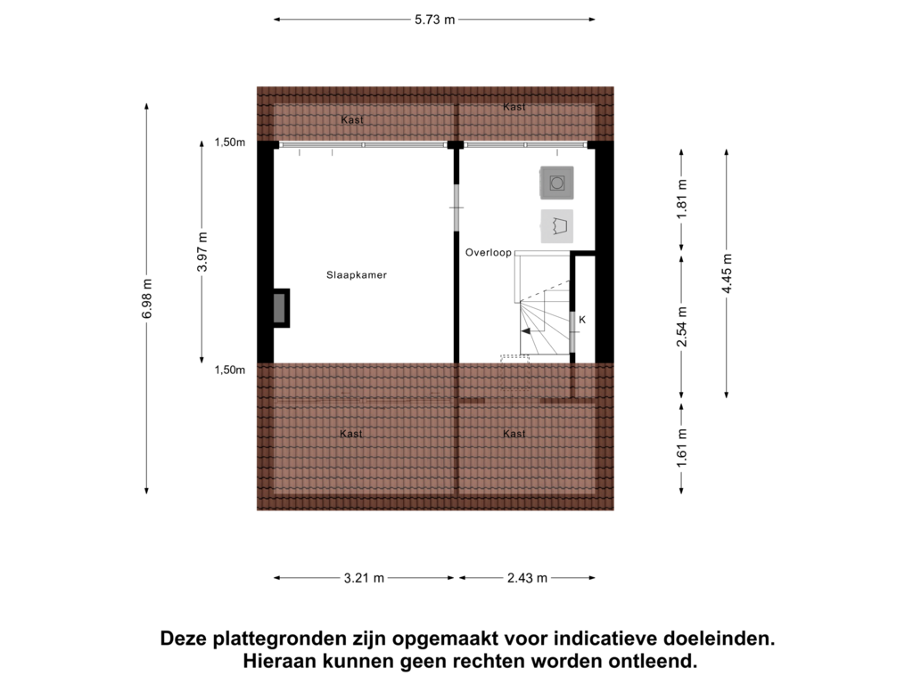 Bekijk plattegrond van Tweede Verdieping van Alexander Verhuellstraat 113