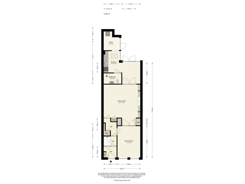 View floorplan of Begane Grond of Singelstraat 29