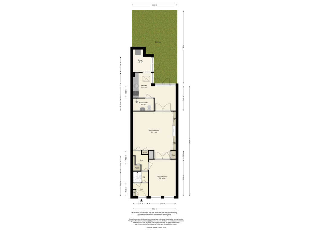 View floorplan of Begane Grond (situatie) of Singelstraat 29