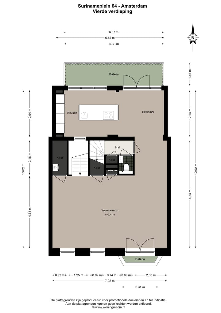 Foto 36 van Surinameplein 66-4