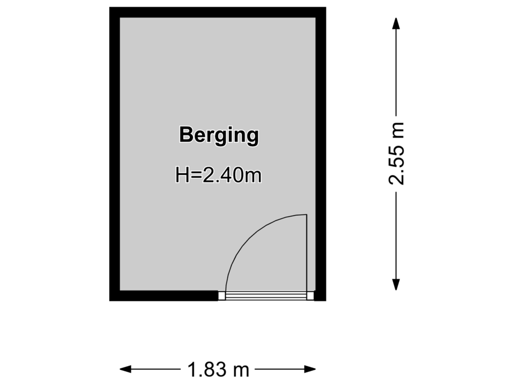 Bekijk plattegrond van Berging van Ludgeruslaan 69