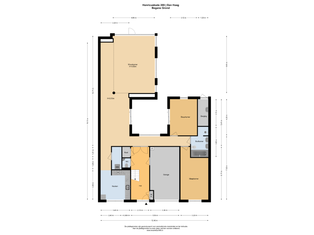 Bekijk plattegrond van Begane Grond van Henricuskade 269