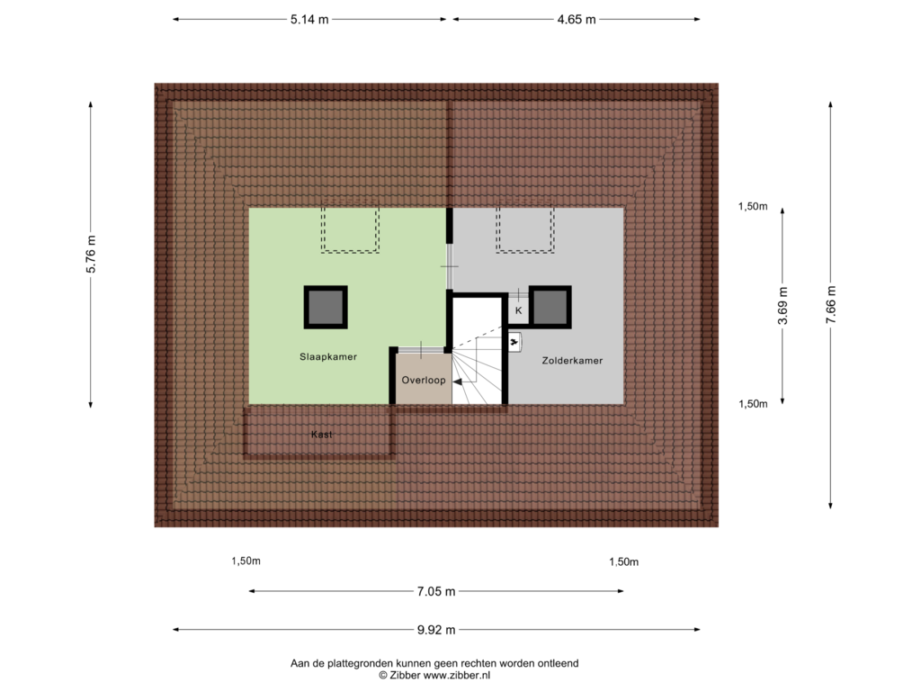 View floorplan of Tweede Verdieping of Dommel 25