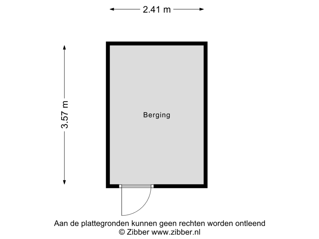 Bekijk plattegrond van Berging van Oltmansstraat 86