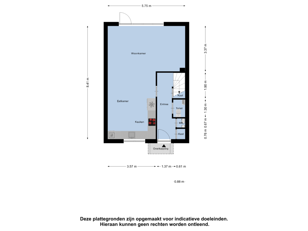 Bekijk plattegrond van Begane Grond van Venraystraat 27