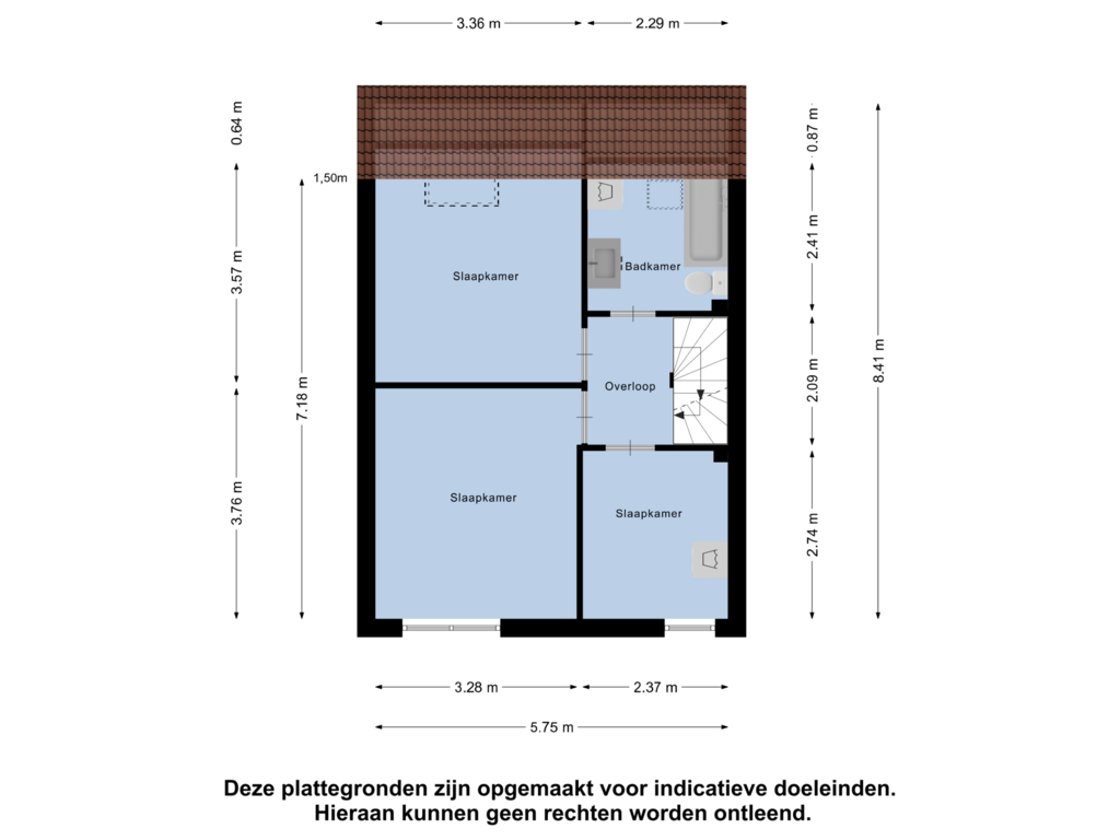 Bekijk plattegrond van Eerste Verdieping van Venraystraat 27