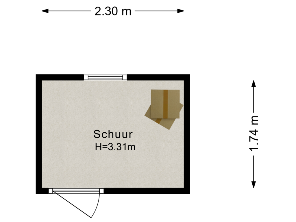 Bekijk plattegrond van Schuur van Kamperfoelie 36