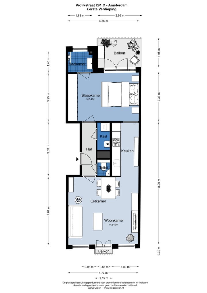 Foto 32 van Vrolikstraat 291-C