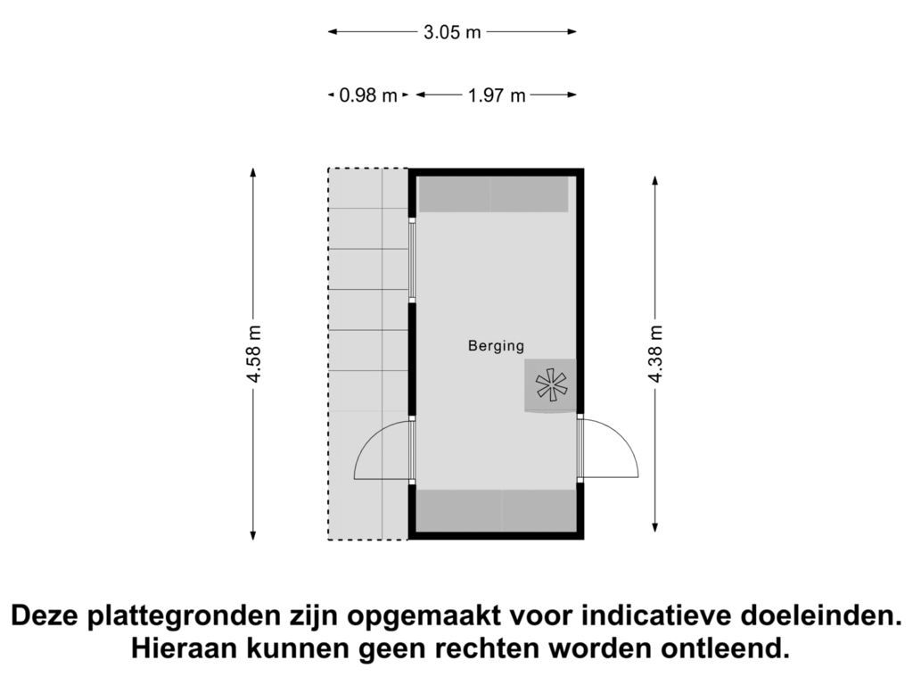 Bekijk plattegrond van Berging van Korenbloemstraat 42