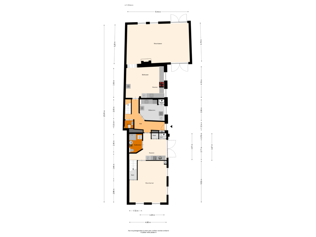 View floorplan of Begane Grond of Berkelaarsweg 8