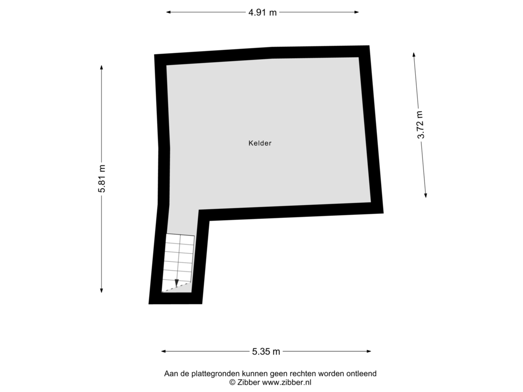 View floorplan of Kelder of Berkelaarsweg 8