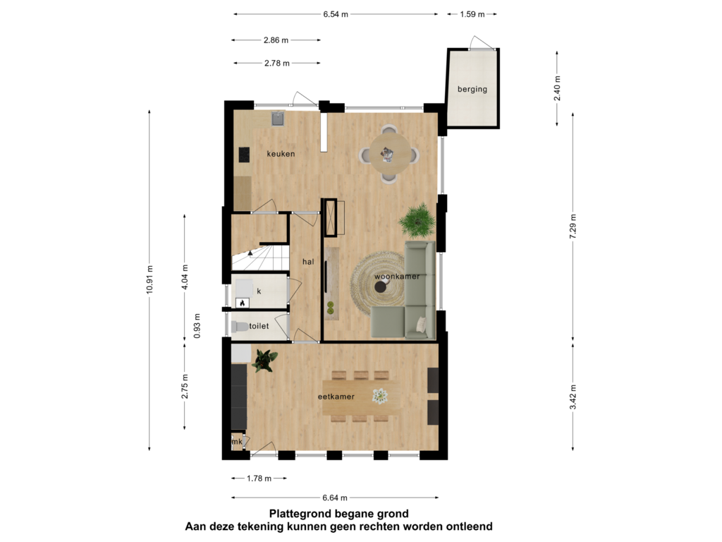 View floorplan of Begane grond of Beeksestraat 20