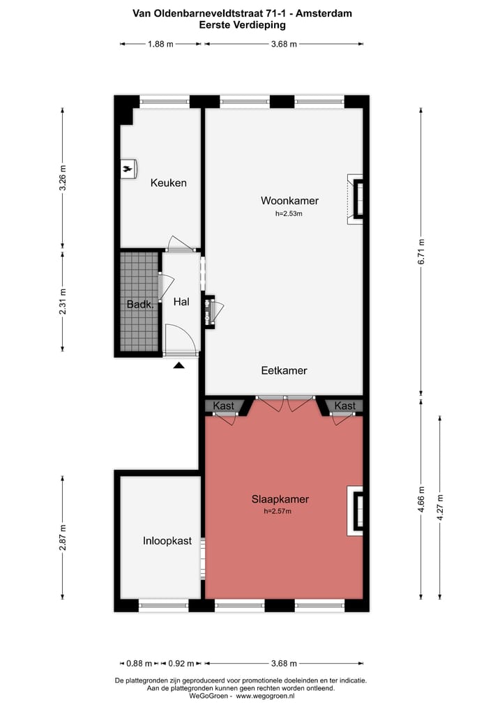 Foto 32 van Van Oldenbarneveldtstraat 71-1